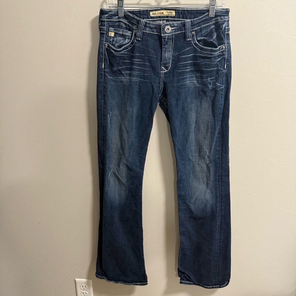 Big Star‎ Hazel Curvy Fit Bootcut Jean Dark Wash Mid-Rise Embroidered 30x32